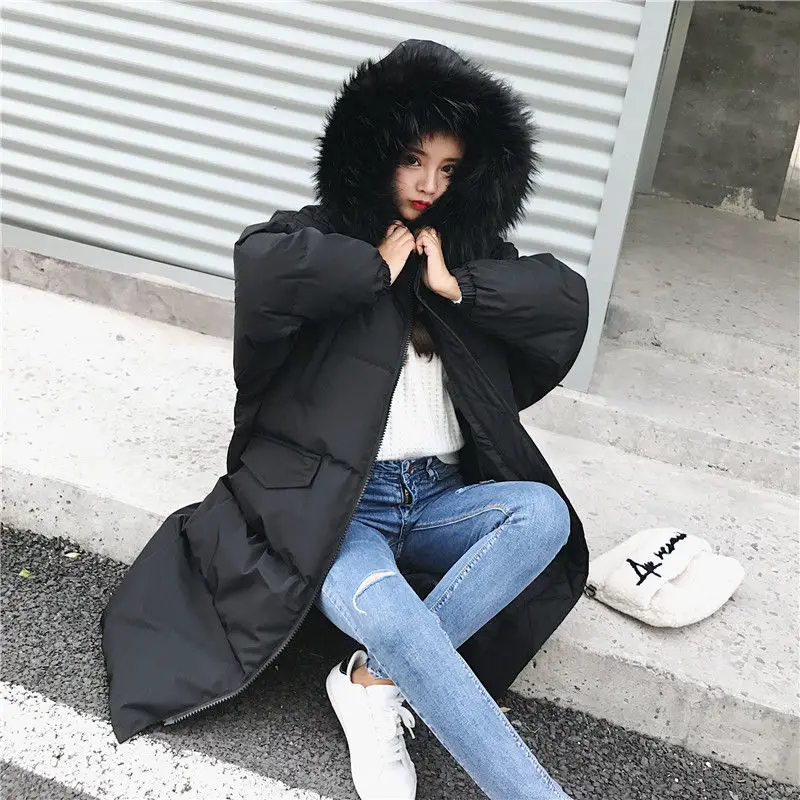 Vangull, женские парки с капюшоном, зимние, теплые, одноцветные, длинные, свободные, пальто, осень, длинный рукав, на молнии, толстая, женская верхняя одежда, меховой воротник