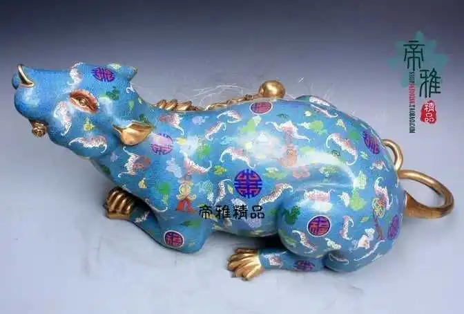 Бесплатная доставка Китайская Бронза Медь cloisonne 24K Золотая позолоченная летучая