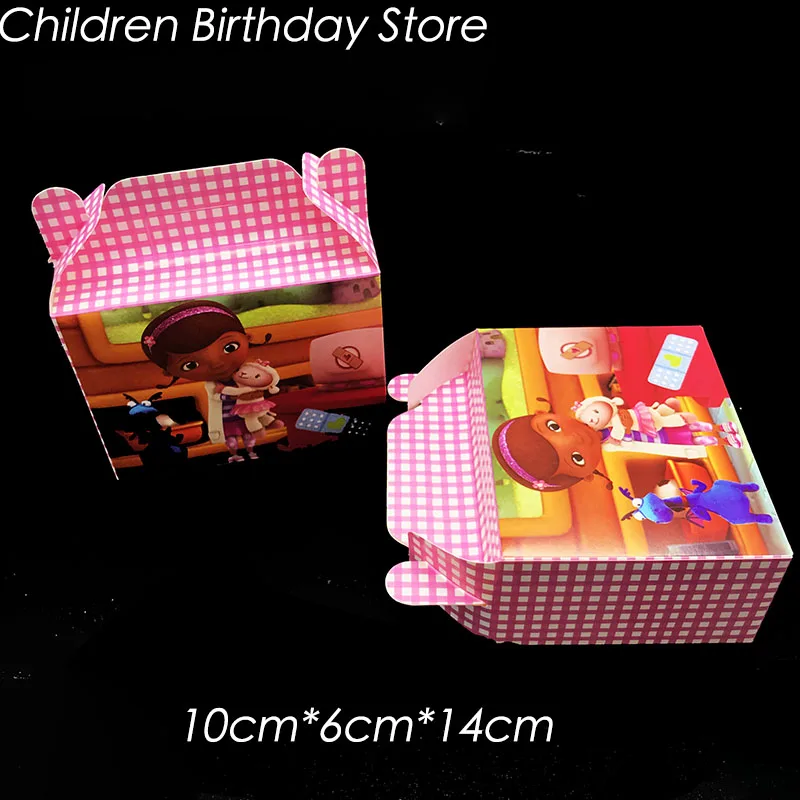 

6pcs/lot Dottie theme candy boxes Dottie McStuffins theme birthday party decorations Doc McStuffins candy case