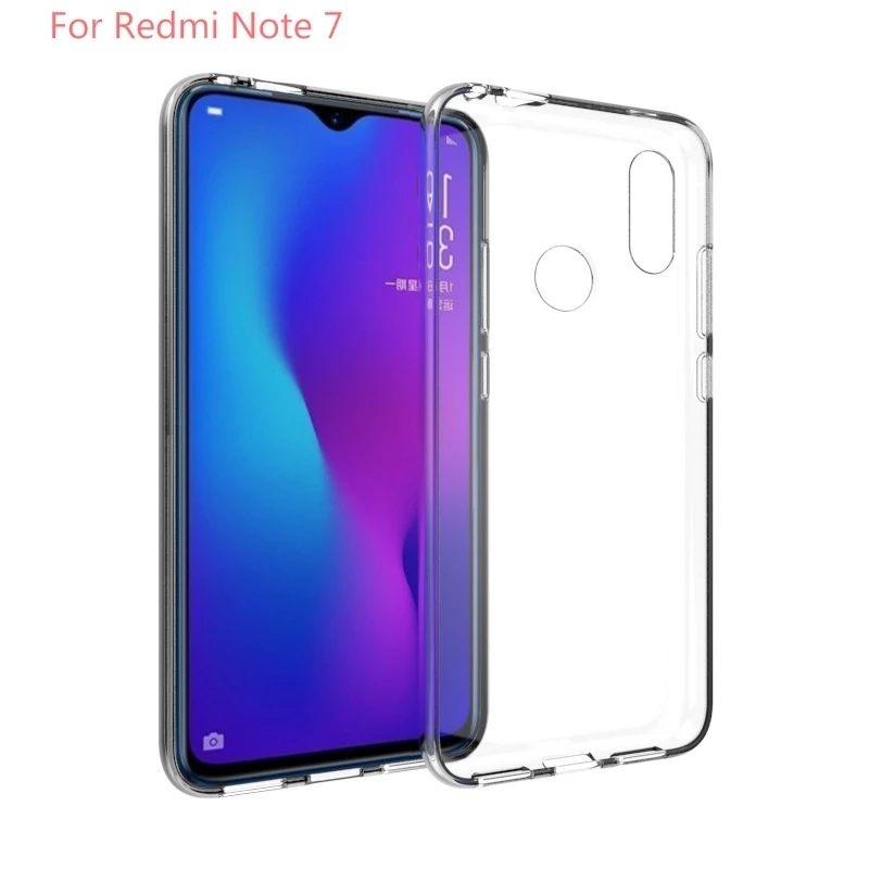 100 шт./лот прозрачный Гладкий Мягкий ТПУ чехол для Xiaomi Redmi Note 7|Бамперы| |