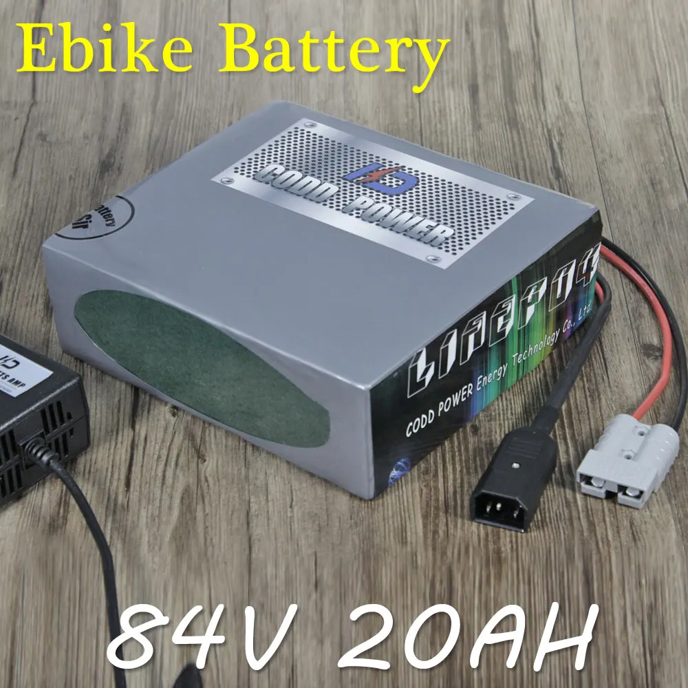 84V 20AH комплект литий ионных батарей для электрического велосипеда 1500W 1800W|Батарея