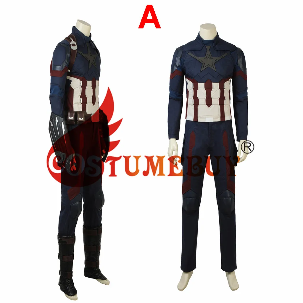 CostumeBuy Мстители Бесконечная война Капитан Америка Косплэй взрослый костюм Мстители 3 Стив костюм Роджерс костюм L920