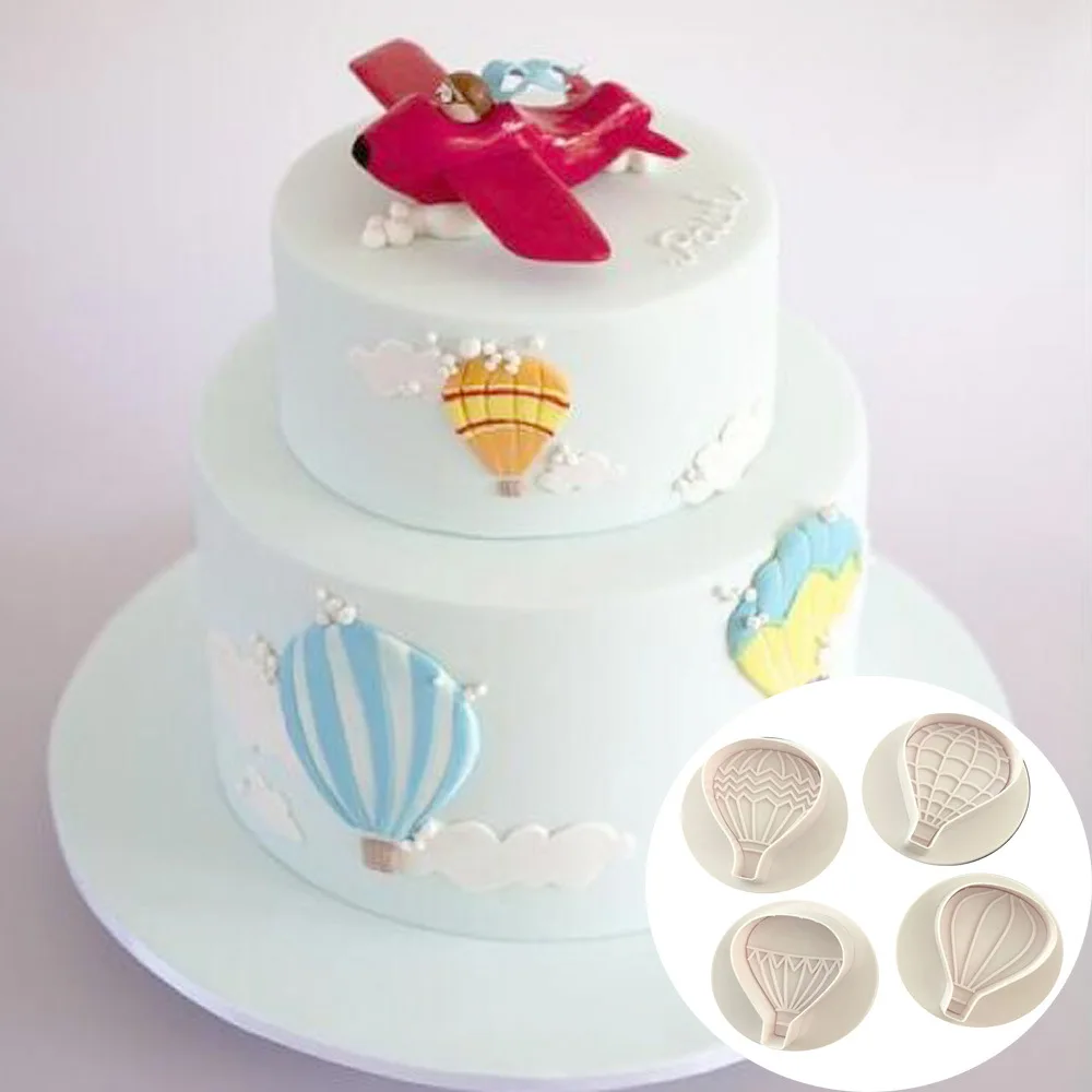 4 шт./компл. воздушный шар печенье Fondant (сахарная) торт силиконовые формы для