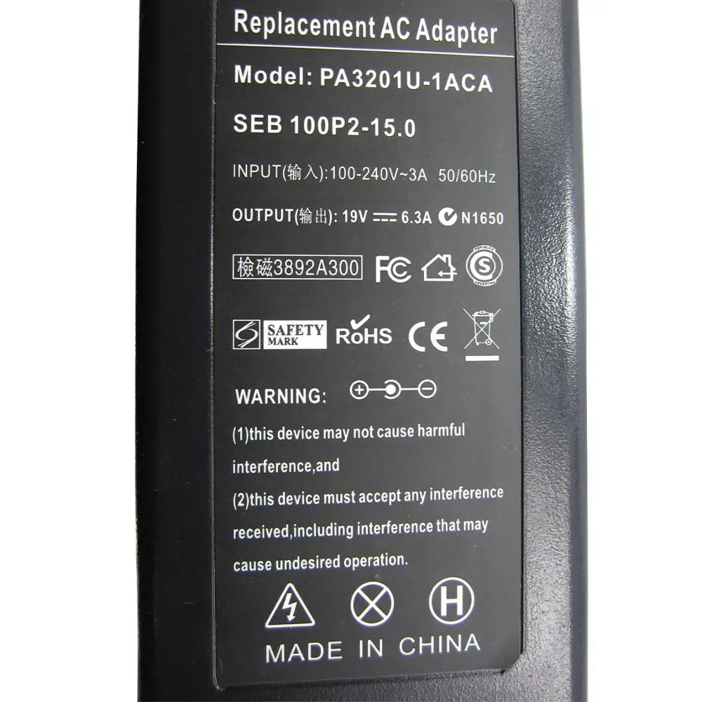 19V 6.3A 120W портативный блок питания Замена ac dc адаптер для ноутбука HP Зарядное
