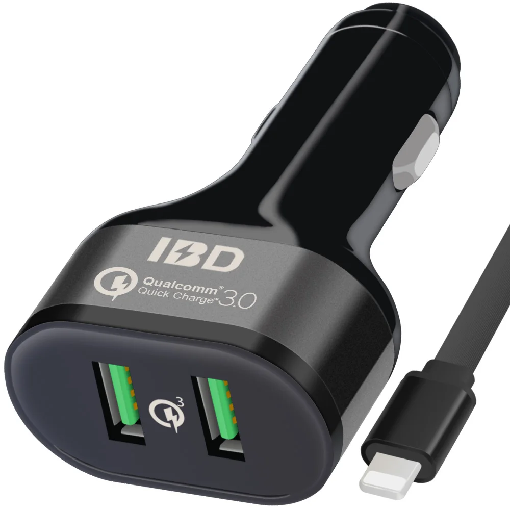 Двойной USB 3 0 Автомобильное зарядное устройство Быстрая зарядка автомобильное