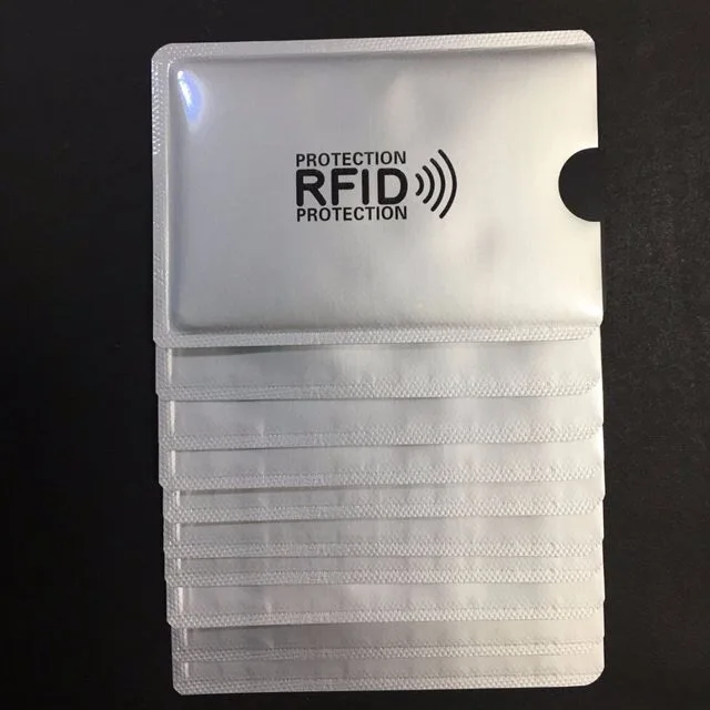 1000 шт Анти сканирование RFID Блокировка рукава Кредитная карта чехол для защиты