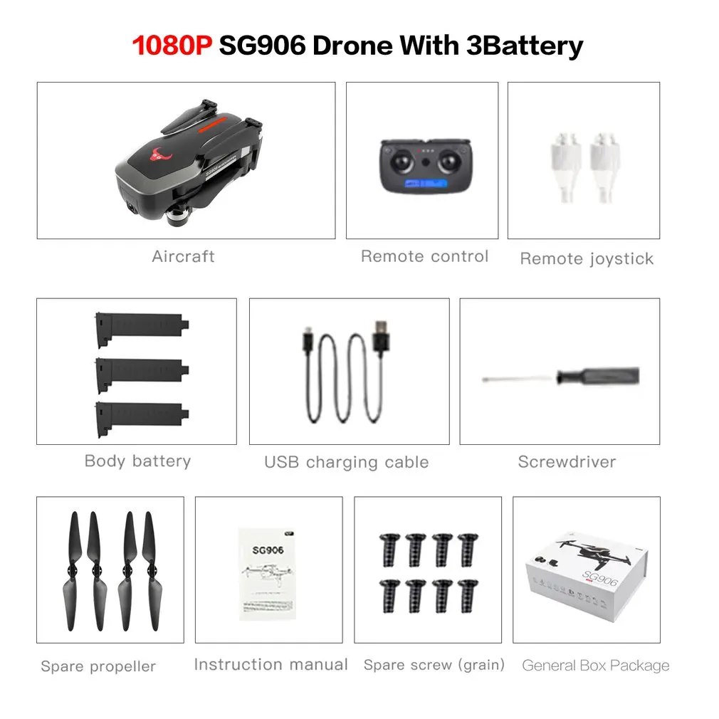 1080P 3BAT GB B SG906 gps 5G wifi FPV RC Дрон 4 K бесщеточный селфи Дроны с камерой HD RC Квадрокоптер складной Дрон VS Visuo XS816 F11 Дрон - Цвет: 1080P 3BAT GB B