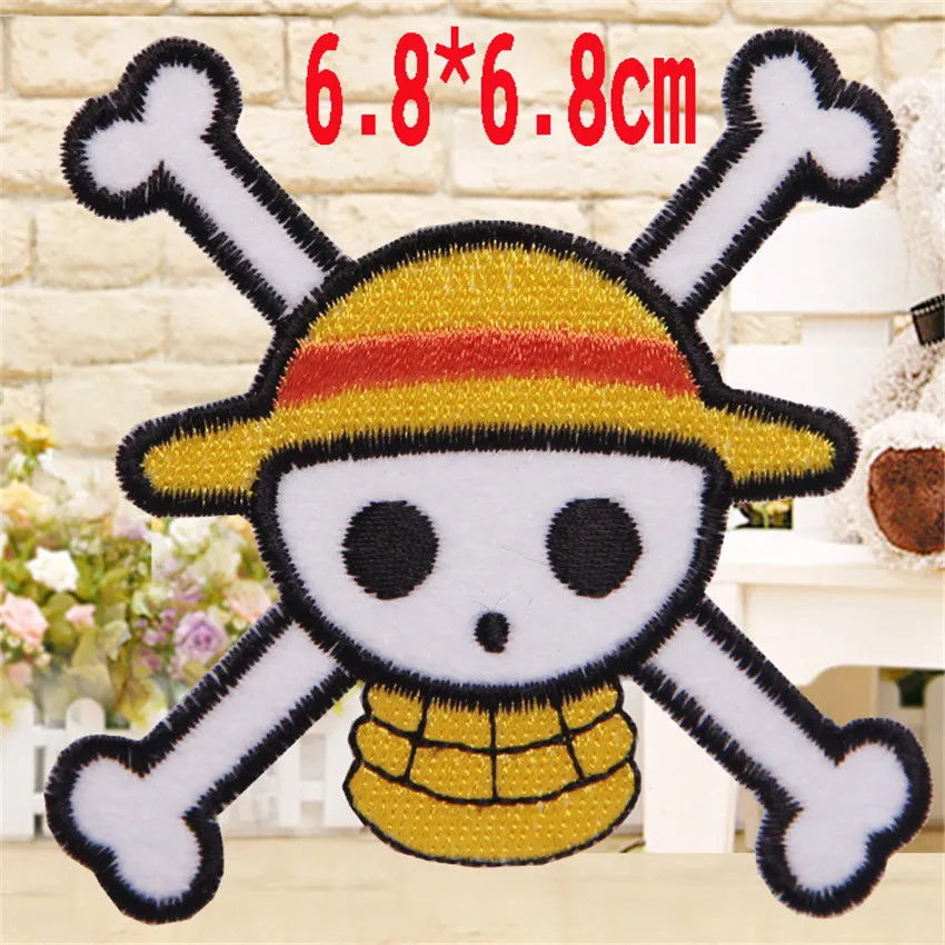 Послушание 10 шт. вышитые патч мультфильм череп на Нашивки Вышивание аппликация