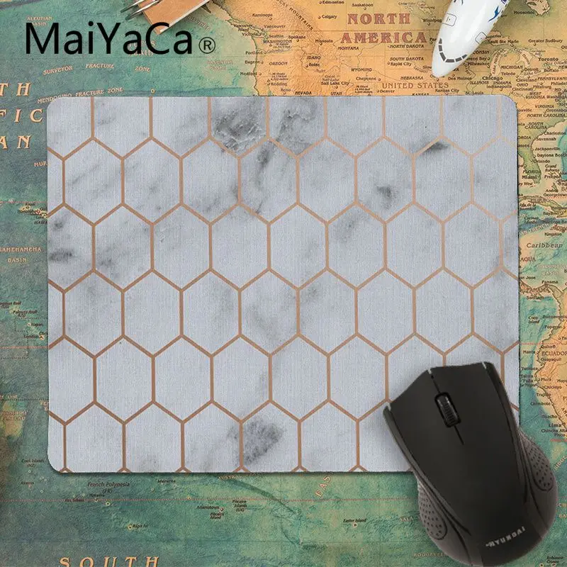 MaiYaCa Винтаж холодный розовый золотой мраморный геймера Скорость мыши розничная