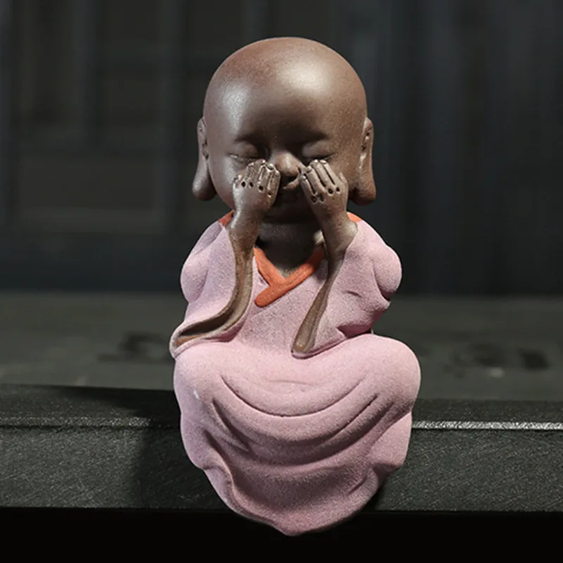 Декоративный монах из фиолетового песка и чая Zen скульптурные аксессуары