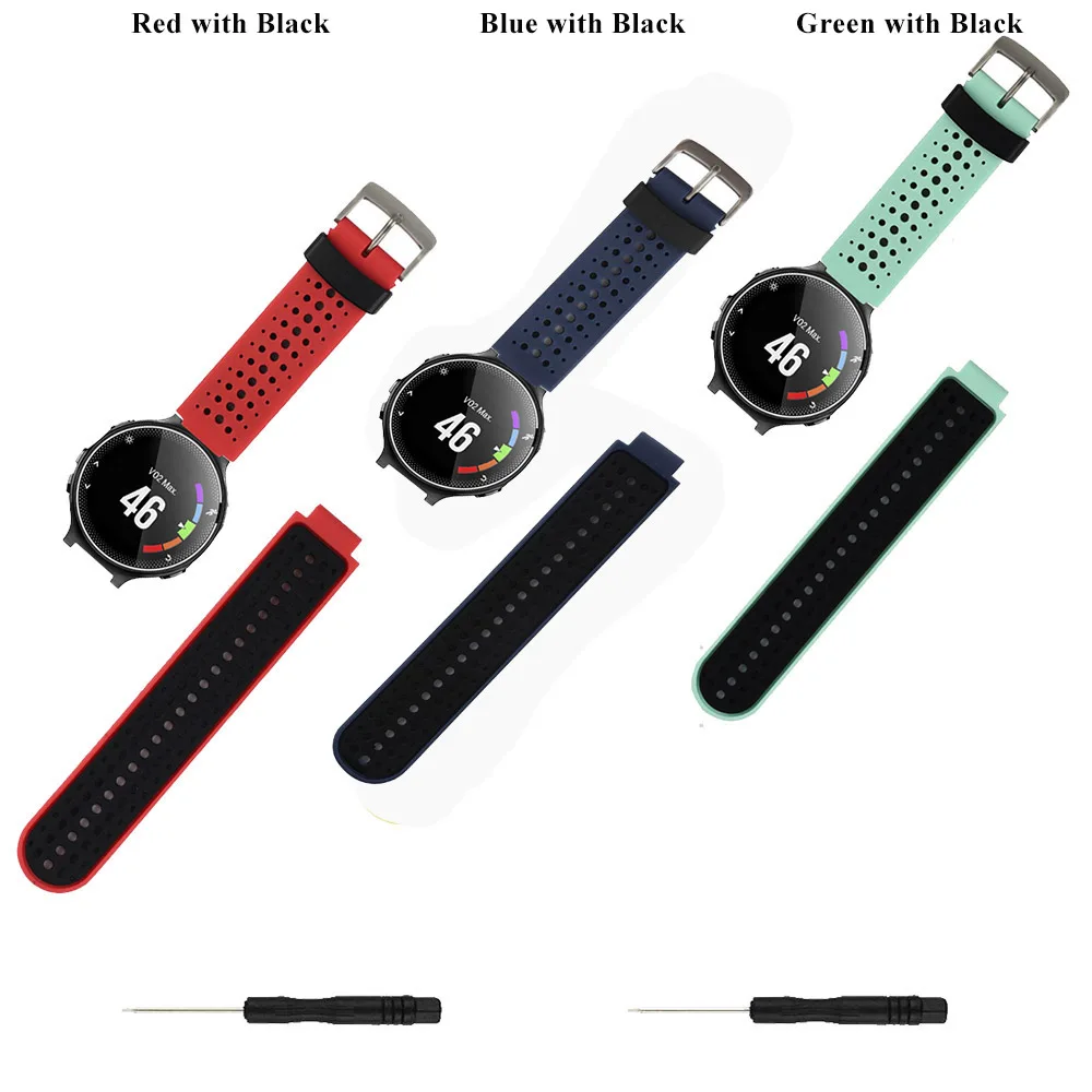 D 3 шт. в лоте; силиконовый ремешок для смарт-часов для Garmin Forerunner 220/230/235/620/630/735XT аксессуар замена из разноцветных резиновых полосок - Цвет: D