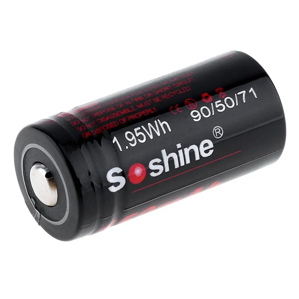 Литий ионная аккумуляторная батарея 2 шт./лот Soshine RCR123 3 в 650 мАч с аккумуляторной