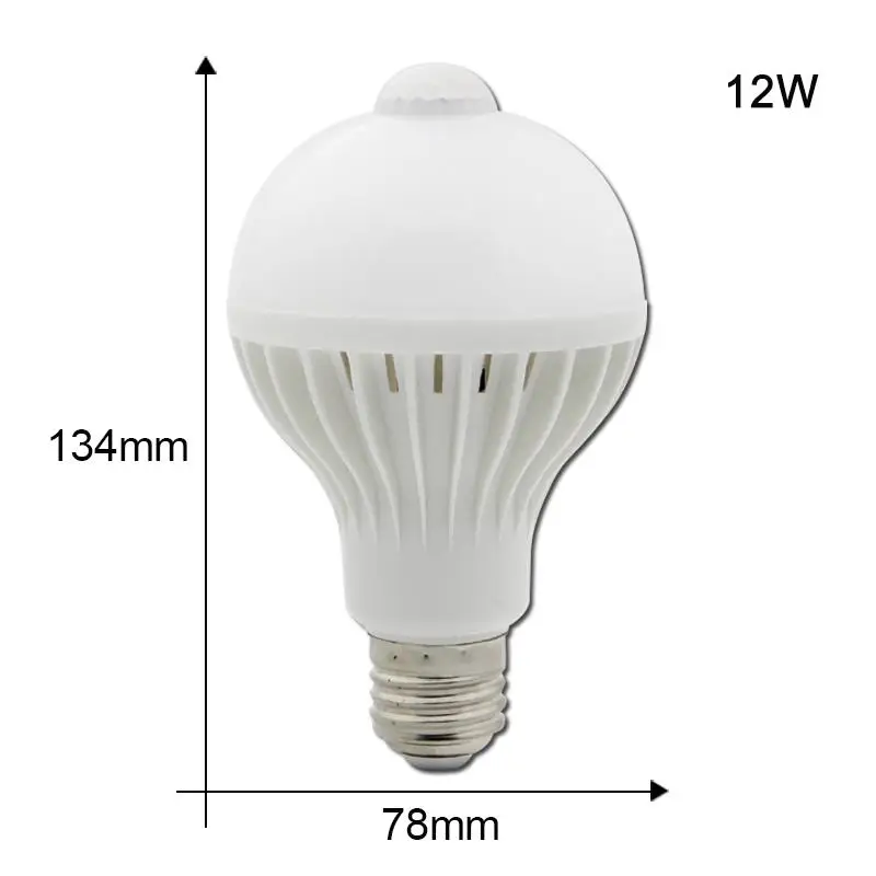 Светодиодный датчик движения PIR лампочка с сенсорным управлением 5 Вт 7 12 220 V Авто