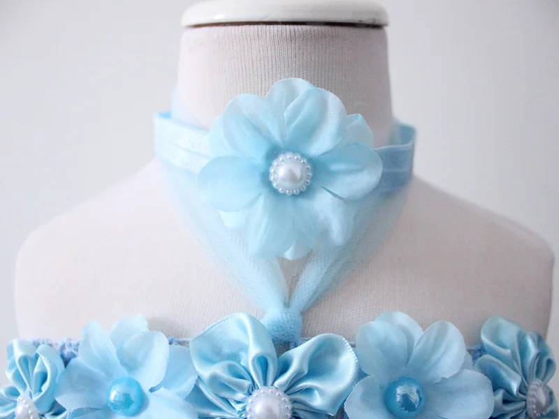 Flower girls light blue wedding party tutu dresses baby birthday ball gown fluffy pettiskirt Christening tutus | Детская одежда и