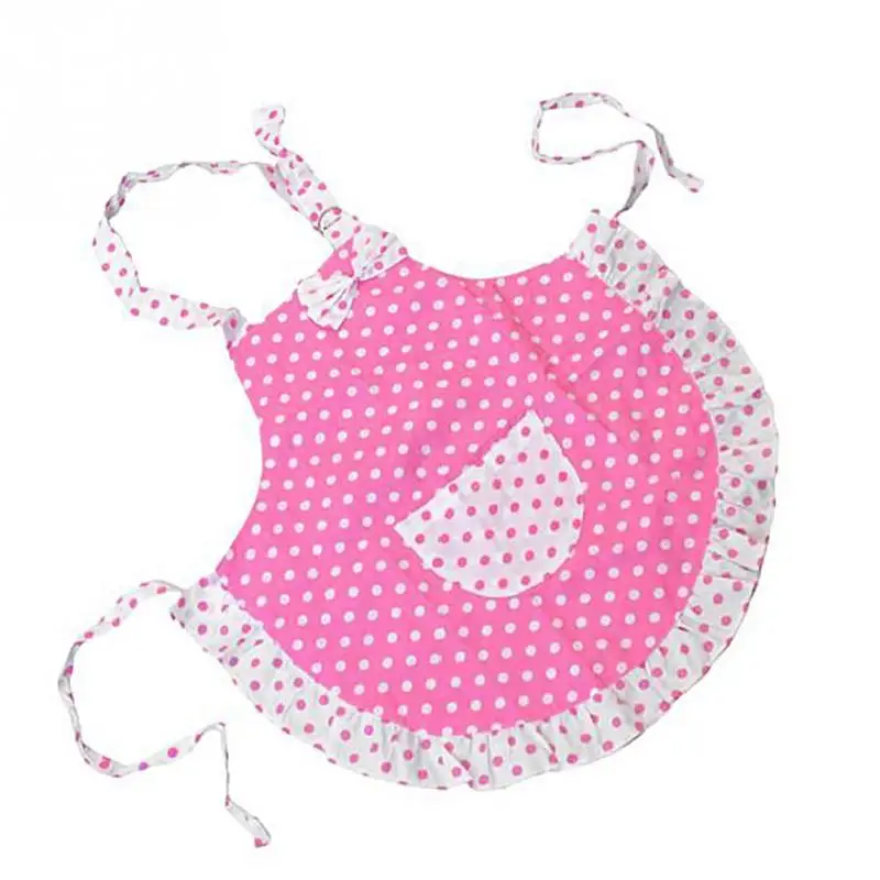 Новые детские нагрудники с милым рисунком розовый бант в горошек Фартук без