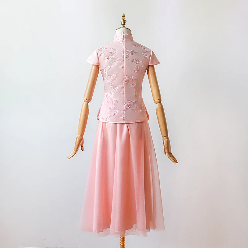 2 шт./компл. Модная одежда с длинными рукавами вышивкой Ретро стиль современный