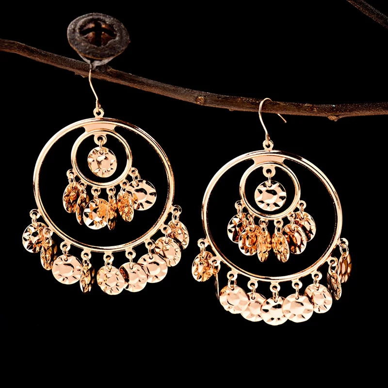 Золотые индийские серьги jhumkas в богемном стиле очаровательные модные ювелирные