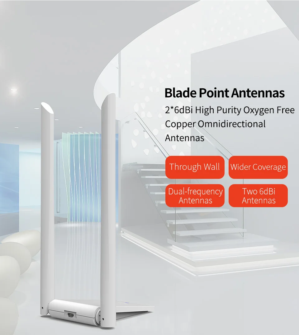COMFAST USB WiFi адаптер 5G Dual Band 150 Мбит/с/600 Мбит/с/1300 Мбит/с Wi-Fi антенна большой дальности Wi-Fi приемник usb ethernet сетевой карты