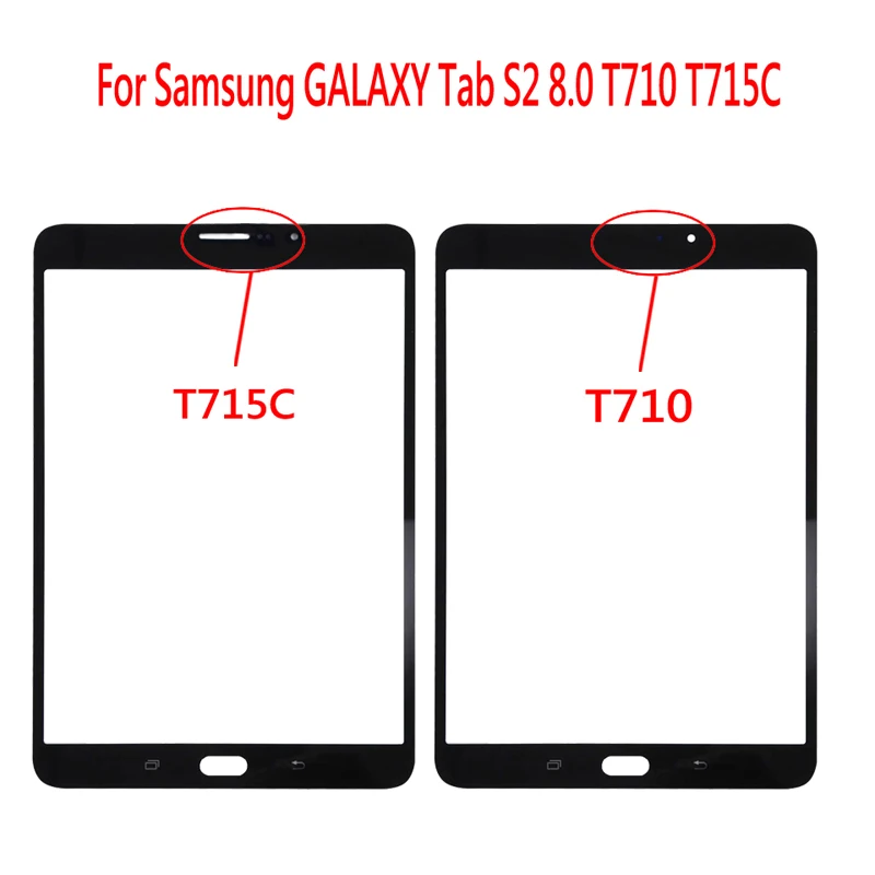 Купи 10 шт. для Samsung Galaxy Tab S2 9. 0 T710 T715 T715C Сенсорная панель ЖК-экран передняя внешняя стеклянная крышка сменная панель за 1,680 рублей в магазине AliExpress