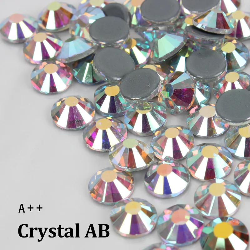 

High Quality Grade AAAAA Rhinestones Shiny crystal AB Flatback hotfix Rhinestone SS6-SS30 1440pcs/lot for clothes DIY