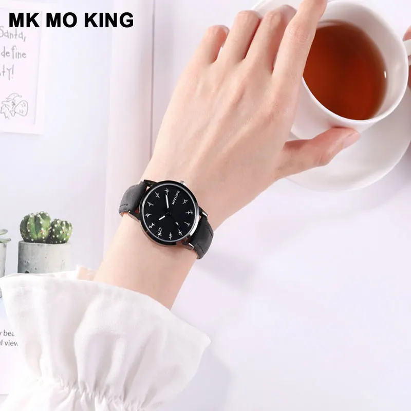 Женские повседневные часы Montre Femme водонепроницаемые Модные черные и белые