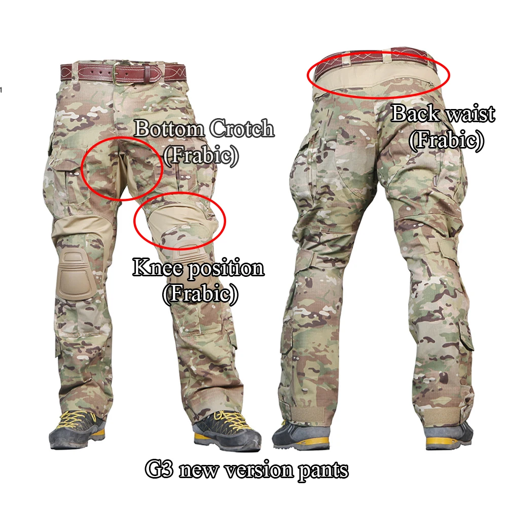 Мужские тактические армейские штаны Bdu G3 Bdu Military армейские штаны с накладками Мультикам MCBK синий охотничий камуфляж