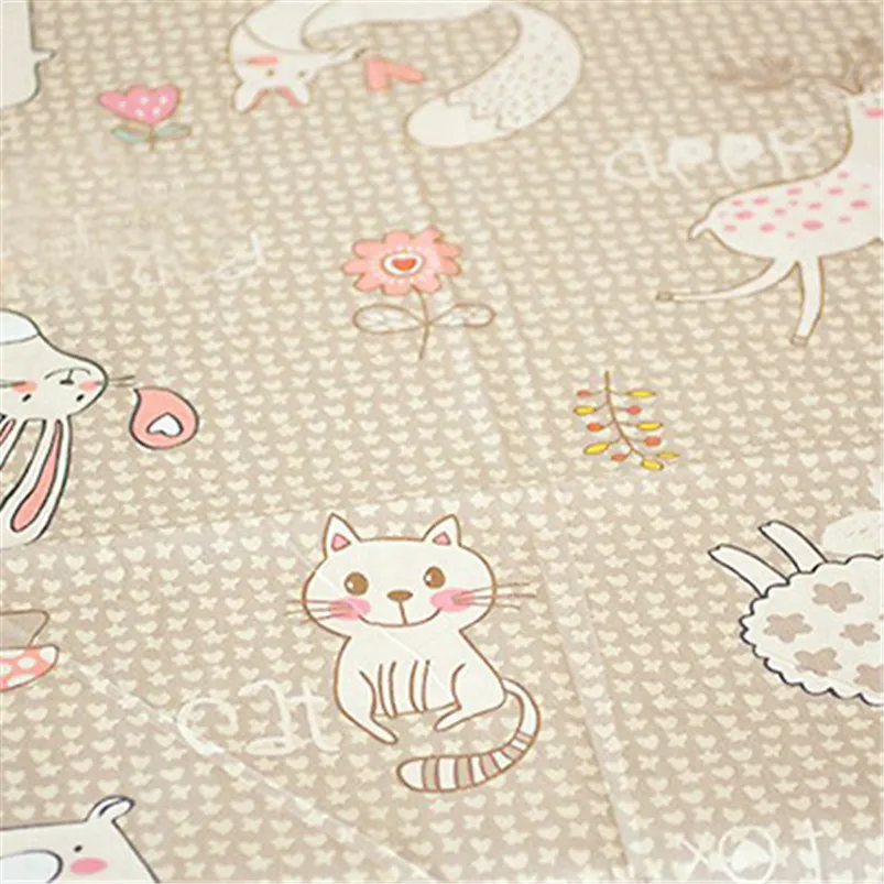 2 шт./компл. хлопковая ткань в стиле пэчворк с мультяшным оленем котами 40x50 см