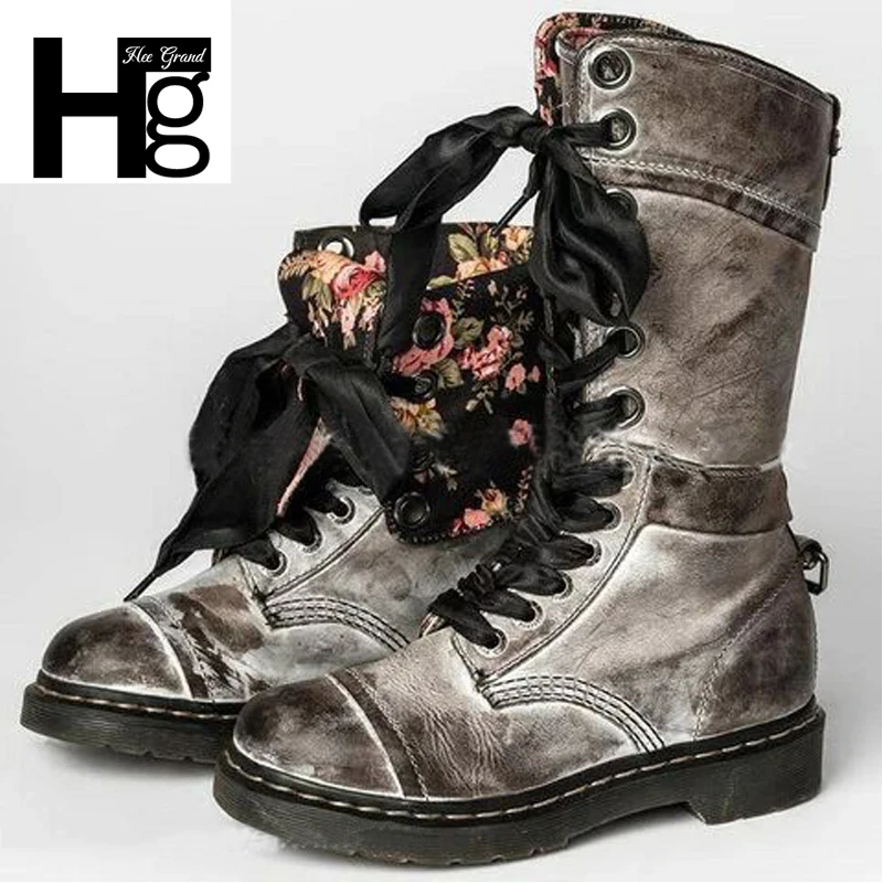 HEE GRAND dr. Martens/Зимние женские ботильоны круглый носок однотонная обувь хлопковая