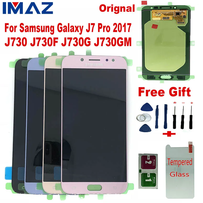 

IMAZ 100% Orignal 5.5" Super AMOLED For Samsung Galaxy J7 Pro 2017 J730 J730F J730G LCD Display Touch Screen Digitizer Assembly