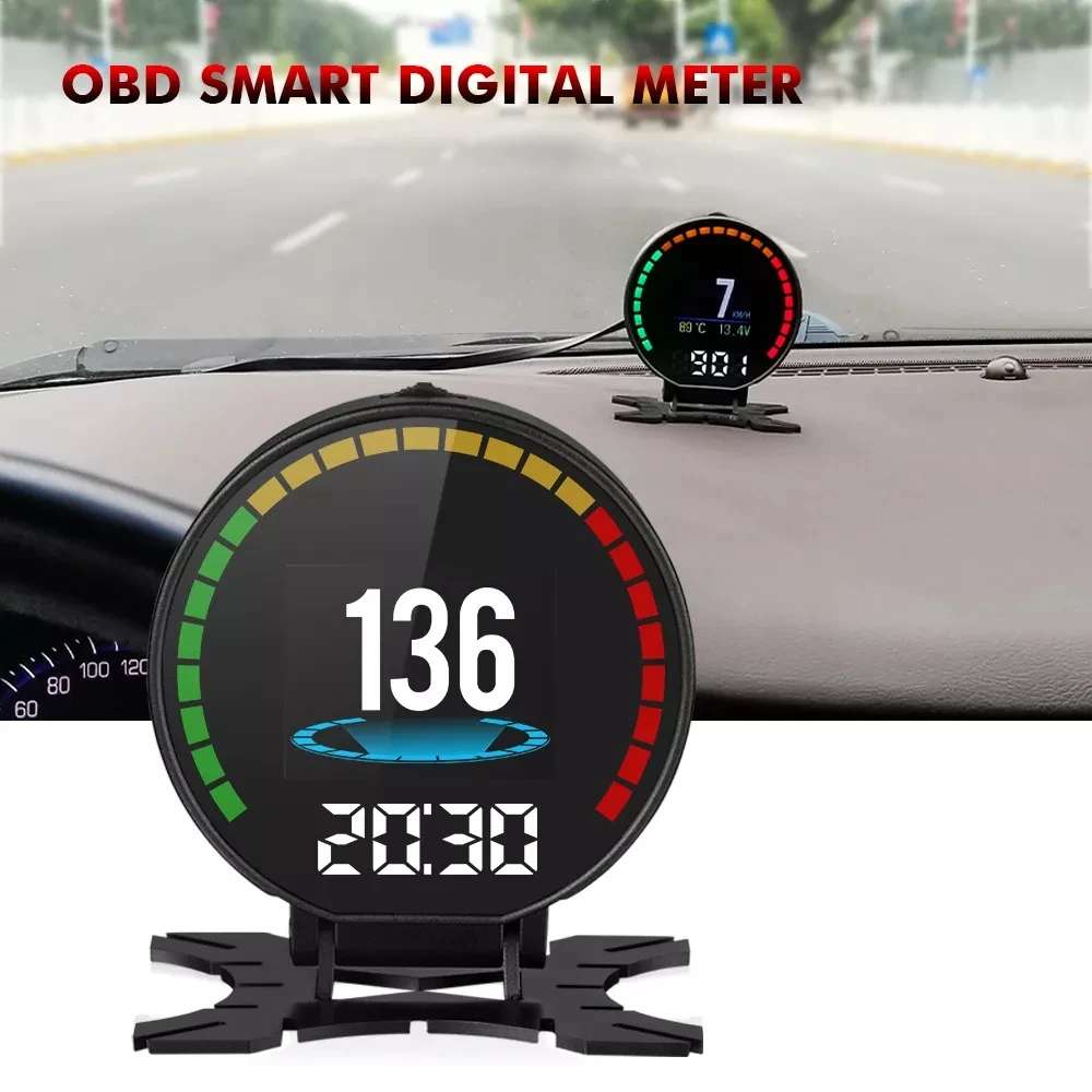 

Автомобильный проекционный дисплей OBD GPS HUD система предупреждения о превышении скорости проектор лобовое стекло автоматическая электронн...