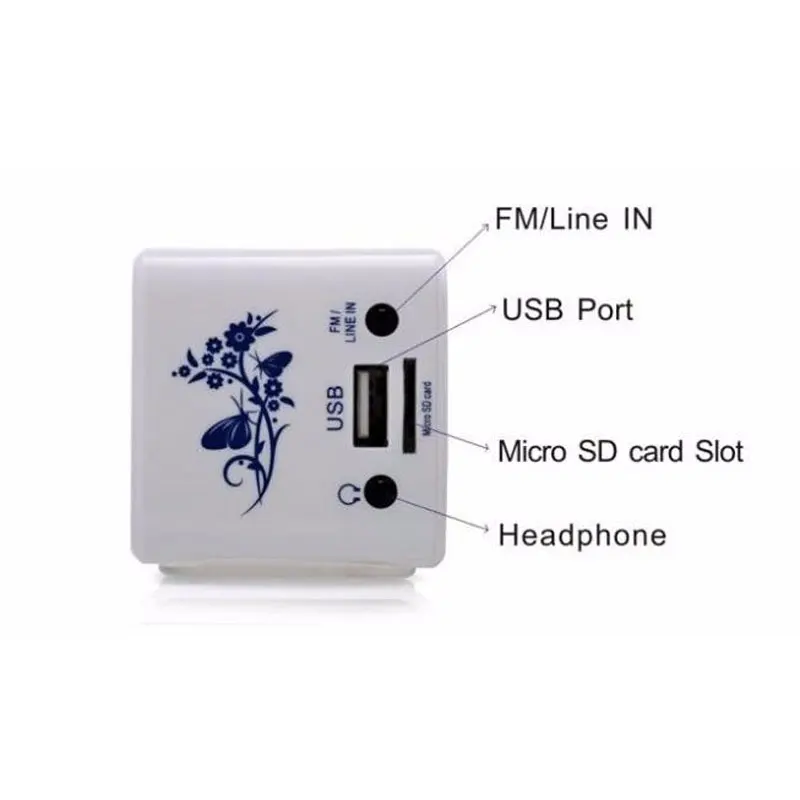 Мини Портативный LED Динамик Поддержка MP3 TF / SD карта u диск FM радио для Мобильный