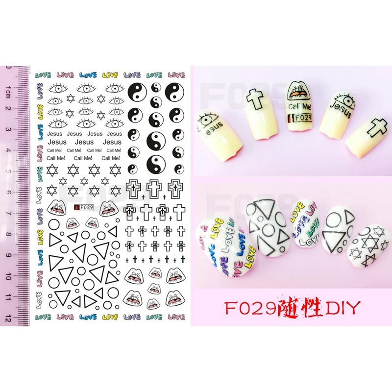 

UPRETTEGO SUPER THIN SELF ADHENSIVE 3D NAIL ART NAIL SLIDER STICKER WATER DROP JEWLRY DIAMOND BEAR MELODY F029-038