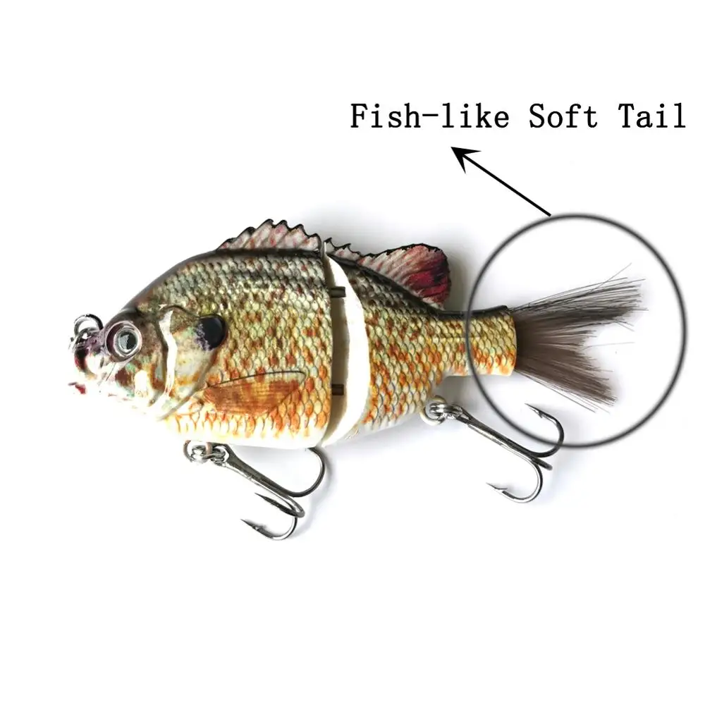 Crankbaits Fishing 2 Section Segments 5 inch 45g Hair Tail Sunfish Lures Salt Water Swimbait Hard Bait Crankbait | Спорт и