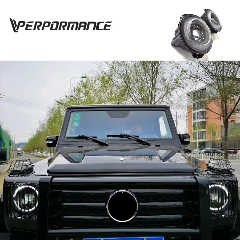 W463 G-CLASS W463 G63 G65 G55 G500 головной свет лампы головной светильник с Дневной светильник старых к новым W464 головной светильник 1990-2017y