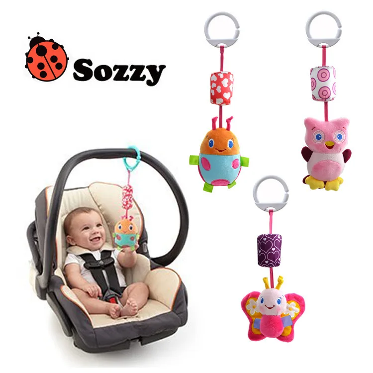 3 pcs Sozzy Baby Mobile Bed Hanging Plush Dolls Animal Bells Ring 0 -1 Years Rattle Toys Free Shipping DH08 | Игрушки и хобби
