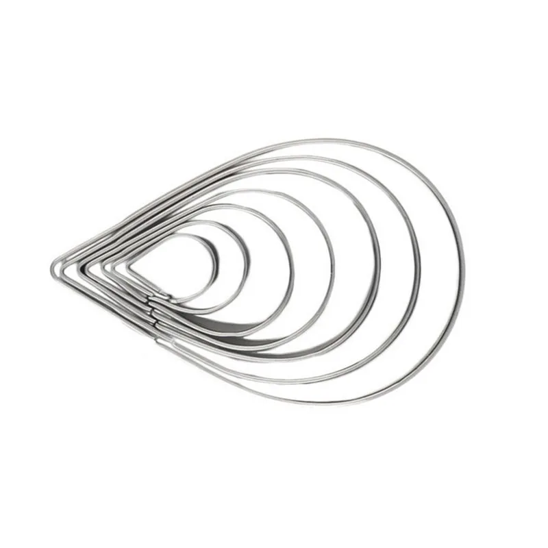 7 шт./компл. форма для торта из нержавеющей стали в форме капли нож и печенья Форма