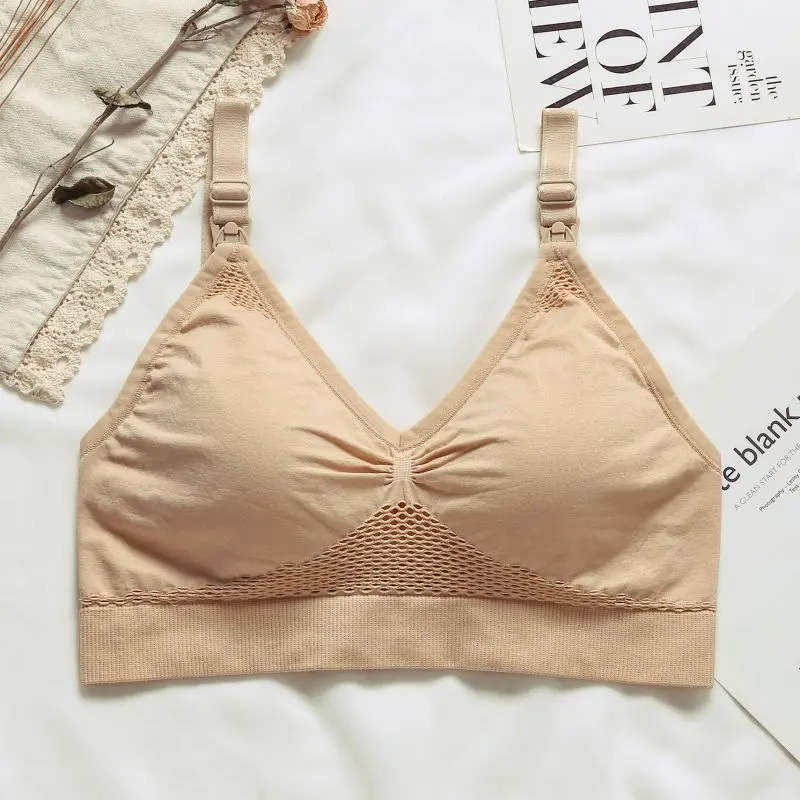

Maternity Nursing Bra Breastfeeding Pregnant Women Underwear Bra Soft Feeding Sleeping Bras Wire Free Breastfeeding