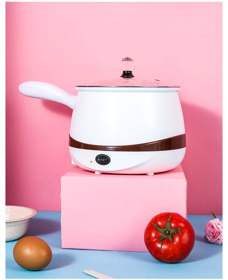 110V/220V Mini Multifunctional Electric Cooking Pot Machine Single/Double Layer Available Rice Cooker Steamed Non-stick coating