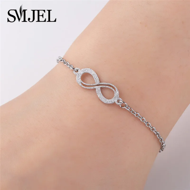 Silver SL180 SMJEL минималистский Кристалл Циркон снежинка Ювелирные Изделия Ручной елки украшения элегантные браслеты с цветами браслеты - Окраска металла: Silver SL180
