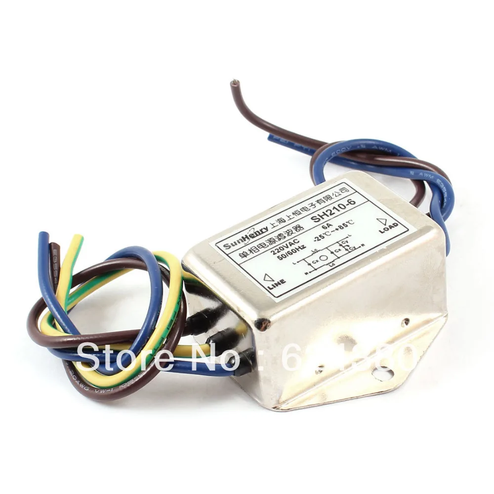 SH200-6A AC 220V 6A 50/60Hz однофазный шумоподавляющий фильтр EMI | Обустройство дома