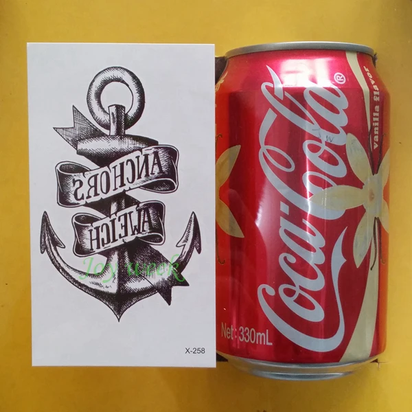 Водонепроницаемая Временная тату наклейка Старая школа якорь стикер s флэш