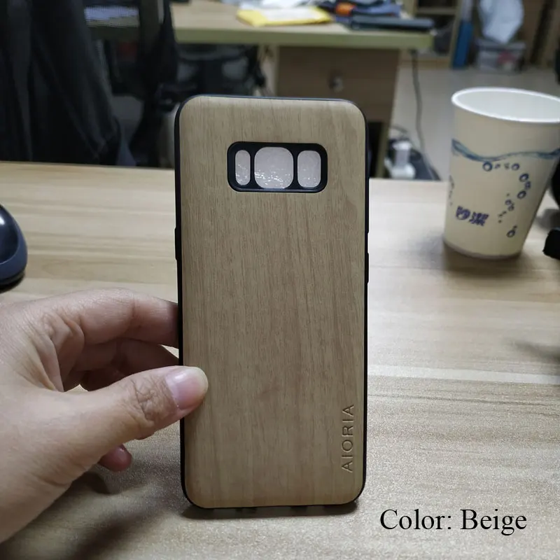 Чехол под дерево для Samsung Galaxy S8 Plus мягкие силиконовые чехлы из ТПУ и искусственной