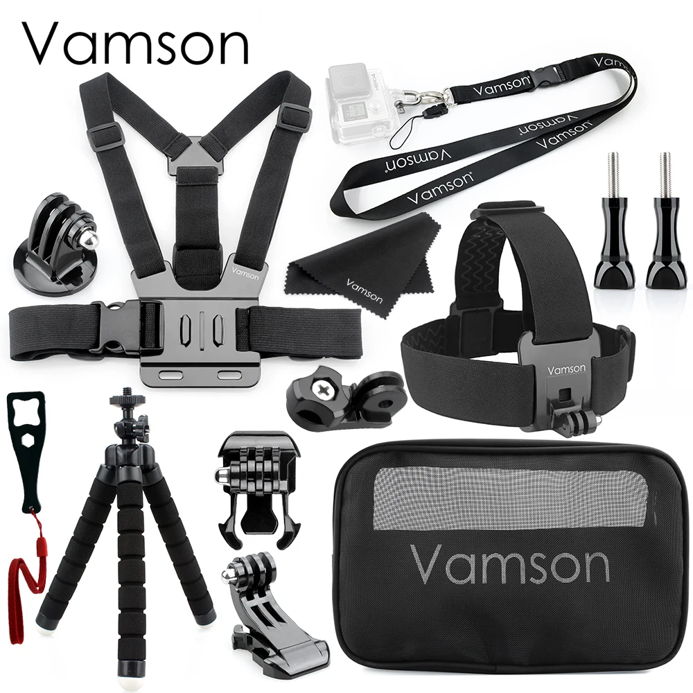 Аксессуары для камеры Vamson go pro Hero 7 6 5 4 штатив головной нагрудный ремень Xiaomi Yi4K DJI