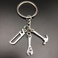 hot 2019 hand matched fun life gadget keychain saw hammer wrench combination key ring for gift box for technicians