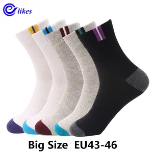 Носки мужские хлопковые больших размеров, европейские 43, 44, 45, 46, US10-13, 5 пар