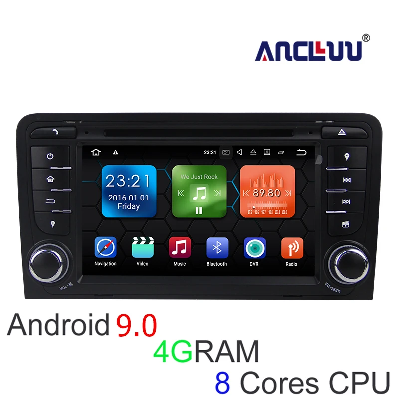 Android 9 0 4G RAM 8 core 7 &quotавтомобильный DVD для Audi A3 S3 2003 2004 2011 2012 Автомобильный GPS BT радио