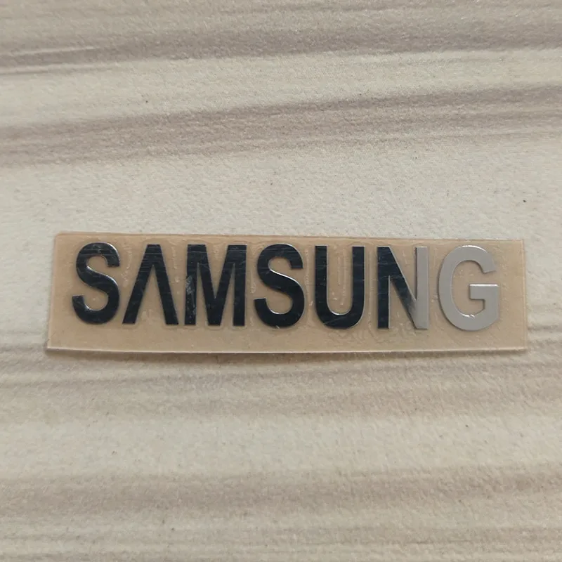 Металлическая Серебряная наклейка с логотипом на заказ наклейки Samsung Galaxy S3 s4 s5 100 x