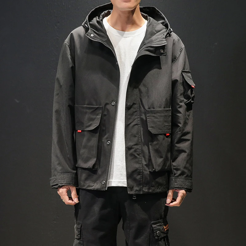 2019 Весенняя мужская куртка японский harajuku veste homme уличная safari с капюшоном modis