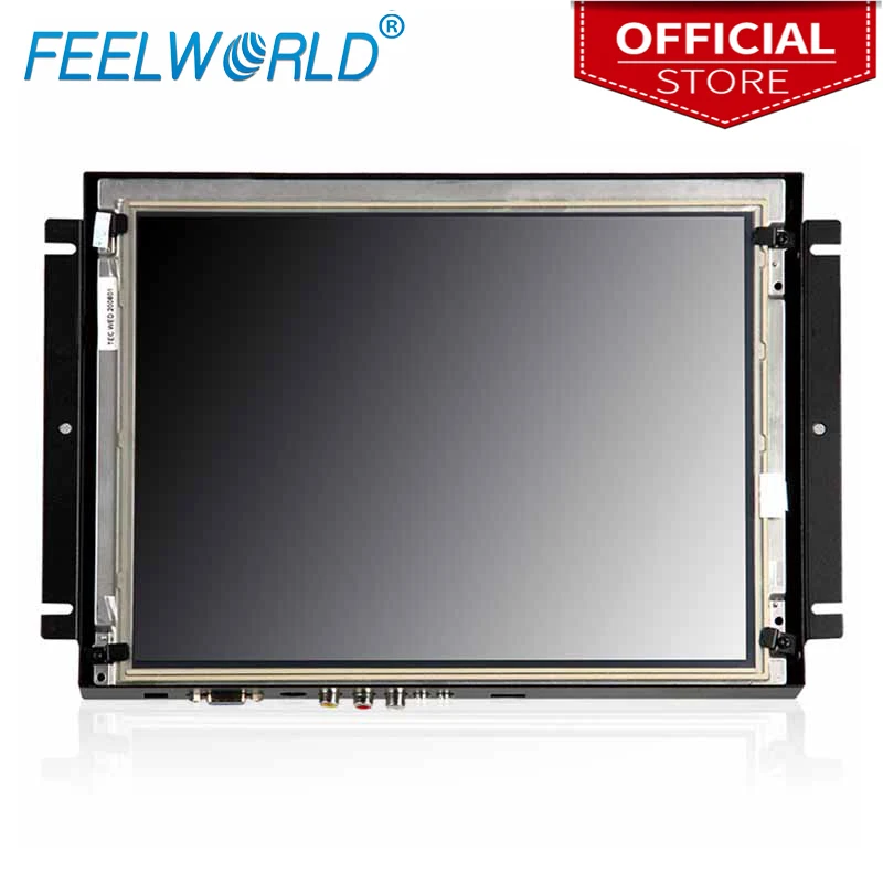 melhor P121-3AHT 12.1 Polegada Feelworld Monitor De Tela De Toque 800x600 TFT Monitores De Metal Open Frame Monitor LCD Industrial