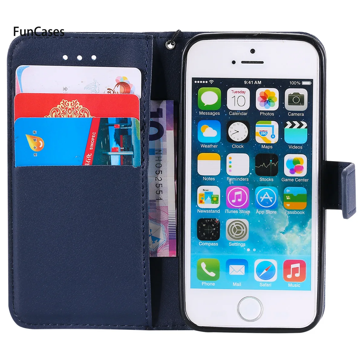 Новейший бумажник чехол для телефона СПС Funda iPhone 5 Держатели клипсы винтажный